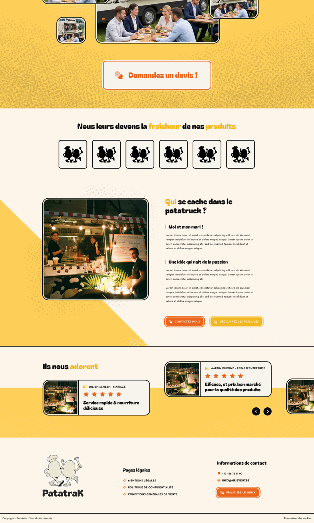 Alternative view foodtruck-patatrak.be on big screens.